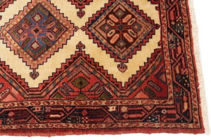 Semi Antique Cream Tribal 3X12 Chenar Persian Runner Rug