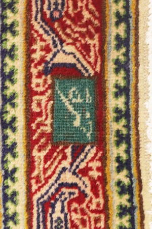 Vintage Cream Floral 3X8 Tabriz Persian Runner Rug