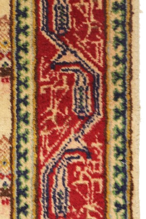 Vintage Cream Floral 3X8 Tabriz Persian Runner Rug