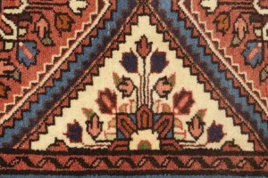 Vintage Rusty Rose Tribal 3X13 Lilian Chenar Persian Runner Rug
