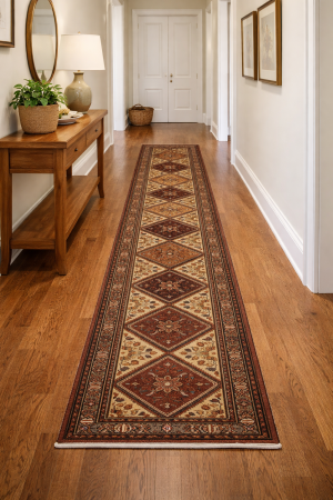 Vintage Rusty Rose Tribal 3X13 Lilian Chenar Persian Runner Rug