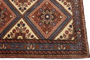Vintage Rusty Rose Tribal 3X13 Lilian Chenar Persian Runner Rug