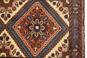 Vintage Rusty Rose Tribal 3X13 Lilian Chenar Persian Runner Rug