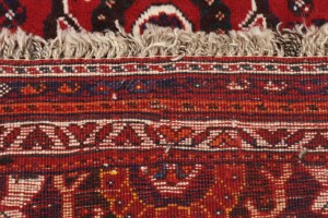 Vintage Red Tribal 4X6 Shiraz Persian Rug