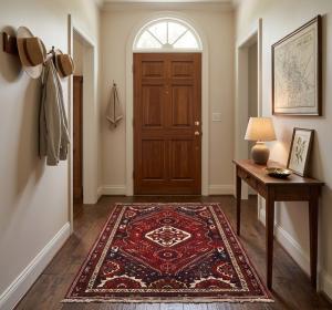 Vintage Red Tribal 4X6 Shiraz Persian Rug