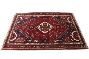 Vintage Red Tribal 4X6 Shiraz Persian Rug