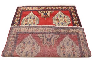 Vintage Red Tribal 5X6 Mazlaghan Persian Rug