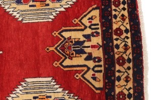 Vintage Red Tribal 5X6 Mazlaghan Persian Rug