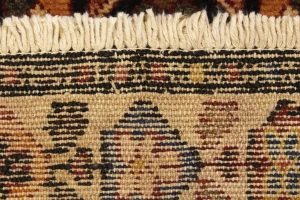 Charcoal Pictorial Tribal 3'5X6'5 Vintage Oriental Rug