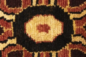 Charcoal Pictorial Tribal 3'5X6'5 Vintage Oriental Rug