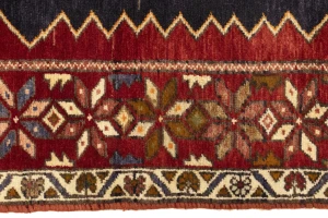 Red Vintage Tribal 3'9X6'4 Nahavand Persian Oriental Rug