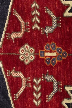 Red Vintage Tribal 3'9X6'4 Nahavand Persian Oriental Rug