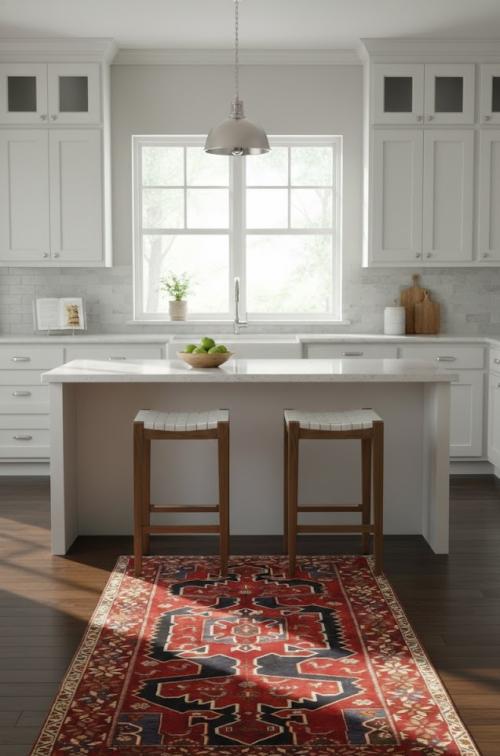 Vintage Tribal Red 3'9X6'4 Nahavand Persian Rug