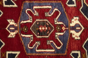 Red Vintage Tribal 3'9X6'4 Nahavand Persian Oriental Rug