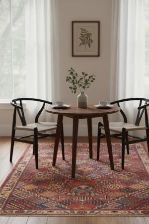 Vintage Rusty Red Tribal 5X7 Joshaghan Persian Rug