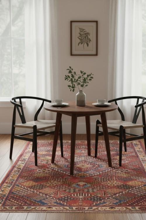 Vintage Rusty Red Tribal 5X7 Joshaghan Persian Rug