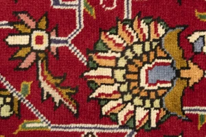 Red Traditional Floral 6'6X9'7 Vintage Oriental Persian Rug