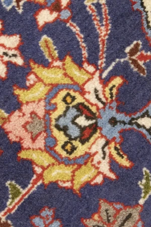 Vintage Purple-navy Floral 6'5X10'0 Sarouk Persian Rug