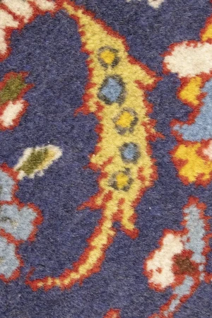 Vintage Purple-navy Floral 6'5X10'0 Sarouk Persian Rug