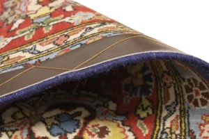 Vintage Purple-navy Floral 6'5X10'0 Sarouk Persian Rug