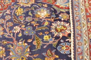 Vintage Purple-navy Floral 6'5X10'0 Sarouk Persian Rug