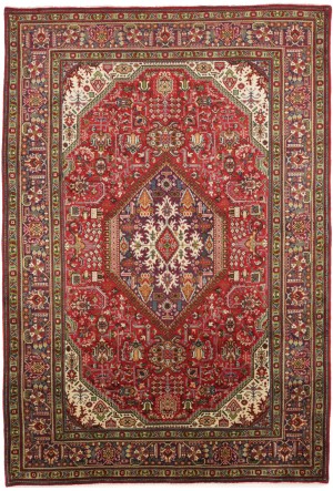 Red 7X10 Vintage Classic Floral Hand-Knotted Oriental Persian Rug