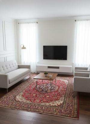 Red 7X10 Vintage Classic Floral Hand-Knotted Oriental Persian Rug