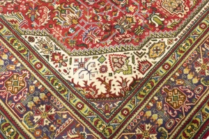 Red 7X10 Vintage Classic Floral Hand-Knotted Oriental Persian Rug