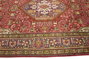 Red 7X10 Vintage Classic Floral Hand-Knotted Oriental Persian Rug