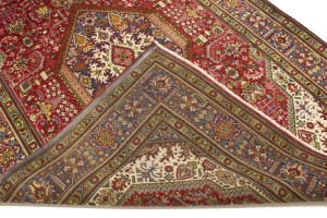 Red 7X10 Vintage Classic Floral Hand-Knotted Oriental Persian Rug