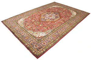 Red 7X10 Vintage Classic Floral Hand-Knotted Oriental Persian Rug
