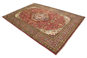Red 7X10 Vintage Classic Floral Hand-Knotted Oriental Persian Rug
