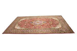 Red 7X10 Vintage Classic Floral Hand-Knotted Oriental Persian Rug