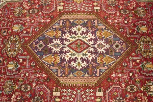 Red 7X10 Vintage Classic Floral Hand-Knotted Oriental Persian Rug