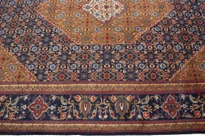 Purple-navy Floral 6'3X9'7 Vintage Oriental Persian Rug