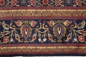 Purple-navy Floral 6'3X9'7 Vintage Oriental Persian Rug