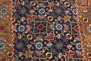 Purple-navy Floral 6'3X9'7 Vintage Oriental Persian Rug