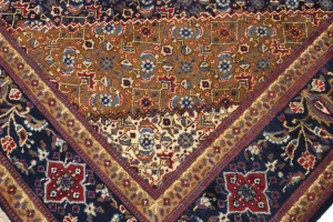 Purple-navy Floral 6'3X9'7 Vintage Oriental Persian Rug