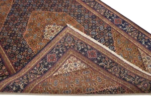 Purple-navy Floral 6'3X9'7 Vintage Oriental Persian Rug