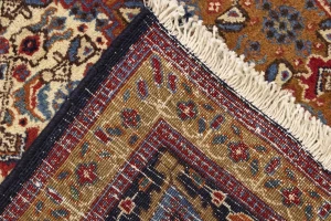 Purple-navy Floral 6'3X9'7 Vintage Oriental Persian Rug