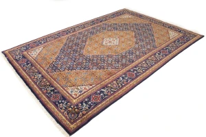 Purple-navy Floral 6'3X9'7 Vintage Oriental Persian Rug