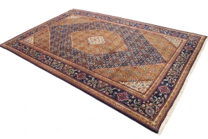 Purple-navy Floral 6'3X9'7 Vintage Oriental Persian Rug