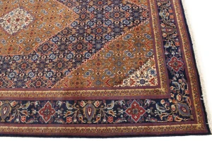 Purple-navy Floral 6'3X9'7 Vintage Oriental Persian Rug