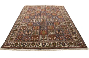 Brown Pictorial 7X10 traditional Oriental Persian Rug