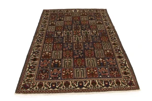 Brown Pictorial 7X10 traditional Oriental Persian Rug
