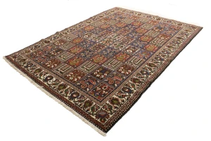 Brown Pictorial 7X10 traditional Oriental Persian Rug