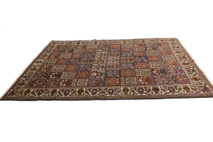 Brown Pictorial 7X10 traditional Oriental Persian Rug