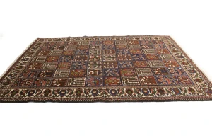 Brown Pictorial 7X10 traditional Oriental Persian Rug