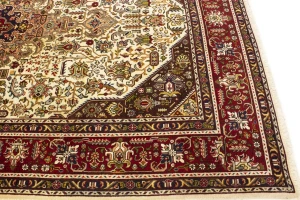 Cream 7X10 Floral Classic Vintage Oriental Persian Rug