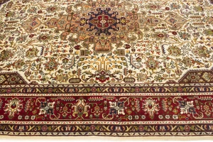 Cream 7X10 Floral Classic Vintage Oriental Persian Rug